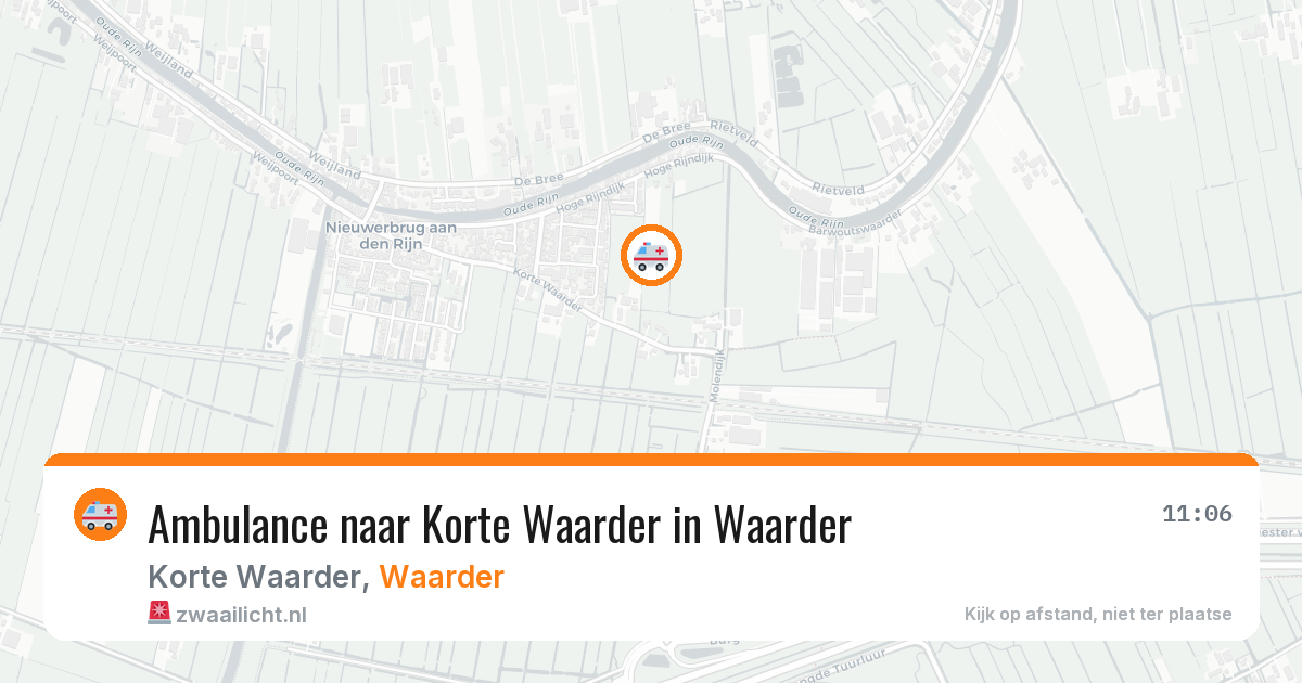 Ambulance naar Korte Waarder in Waarder — 24 jun 2026