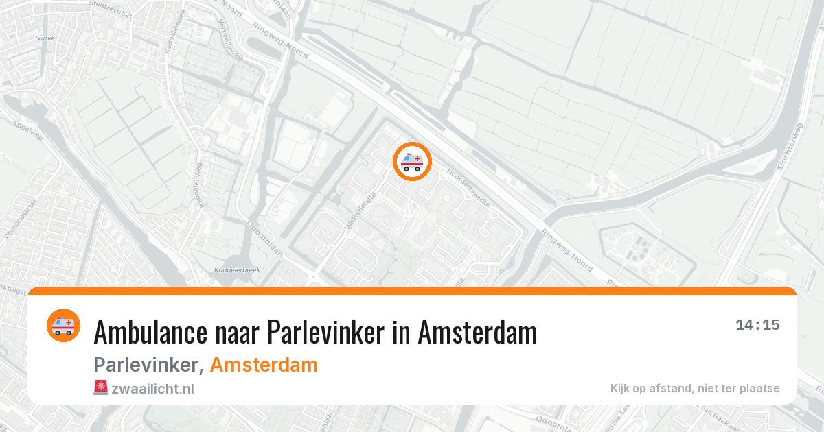 Ambulance naar Parlevinker in Amsterdam — 2 mrt 2026
