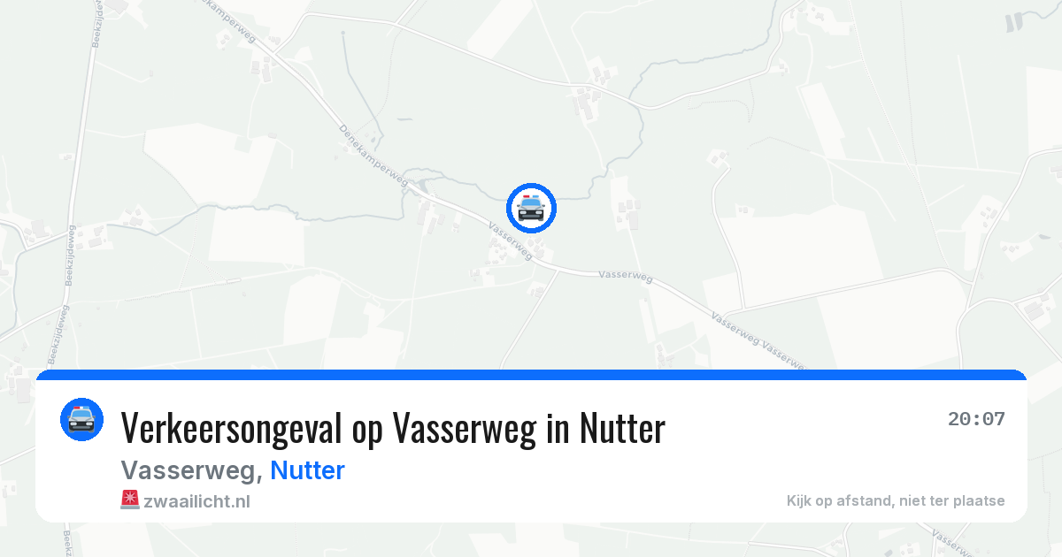 Verkeersongeval op Vasserweg in Nutter — 30 jul 2026