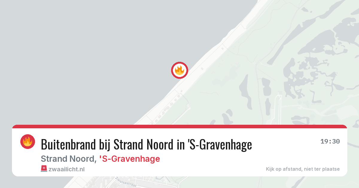 Buitenbrand bij Strand Noord in 'S-Gravenhage — 25 jul 2026