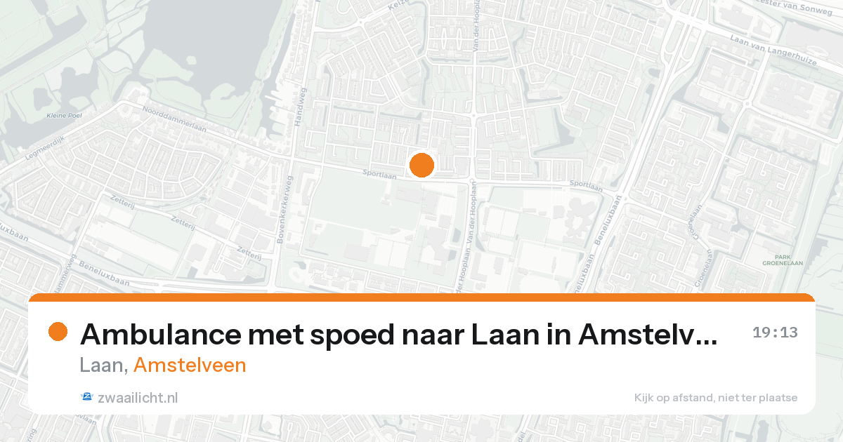 Ambulance met spoed naar Laan in Amstelveen — 15 aug 2026
