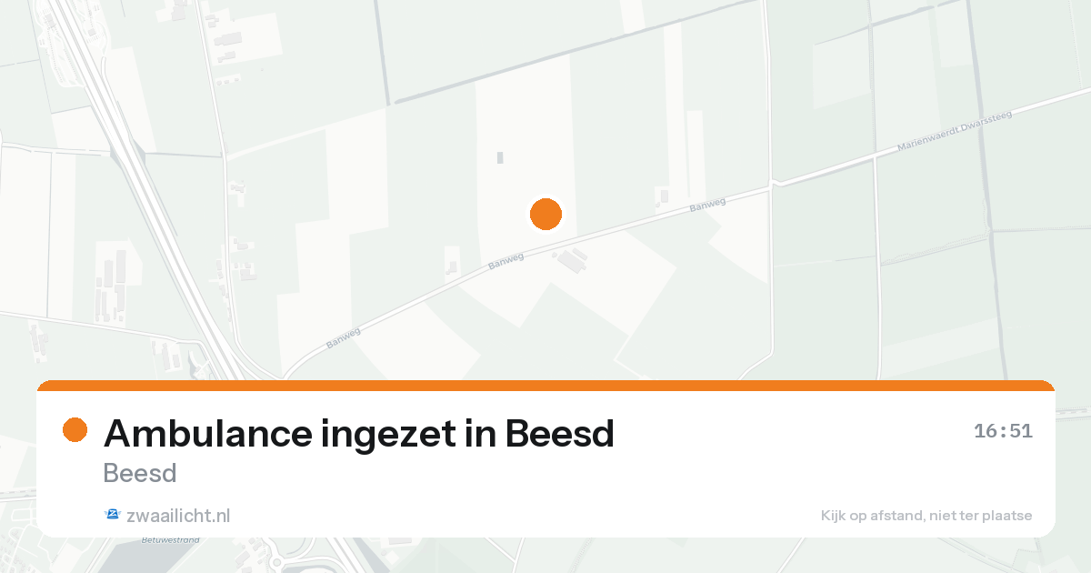 Ambulance ingezet in Beesd — 19 aug 2026