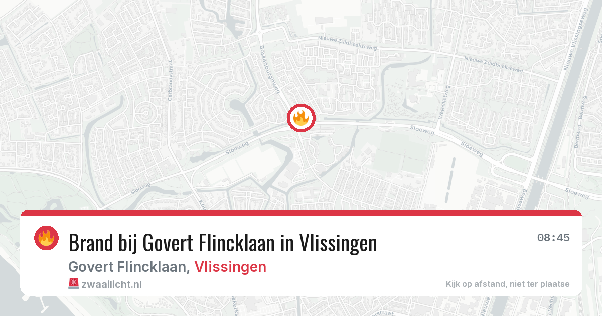 Brand bij Govert Flincklaan in Vlissingen — 10 jul 2026
