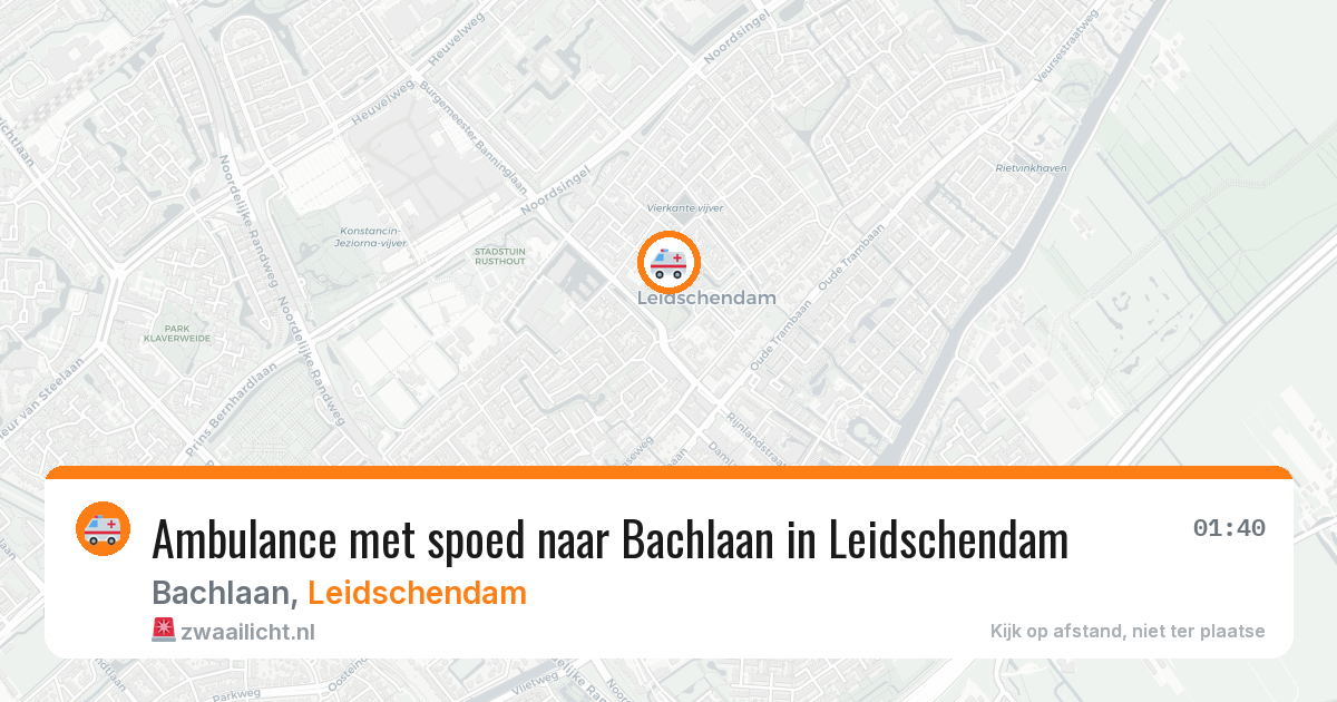 Ambulance met spoed naar Bachlaan in Leidschendam — 25 feb 2026