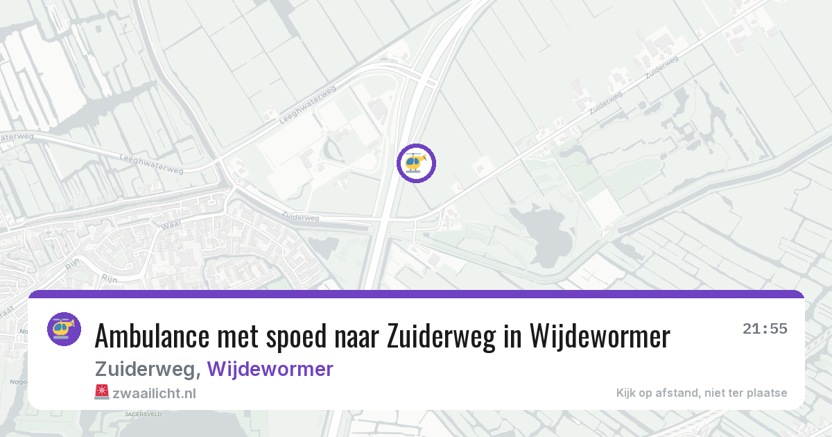 Ambulance met spoed naar Zuiderweg in Wijdewormer — 4 jul 2026