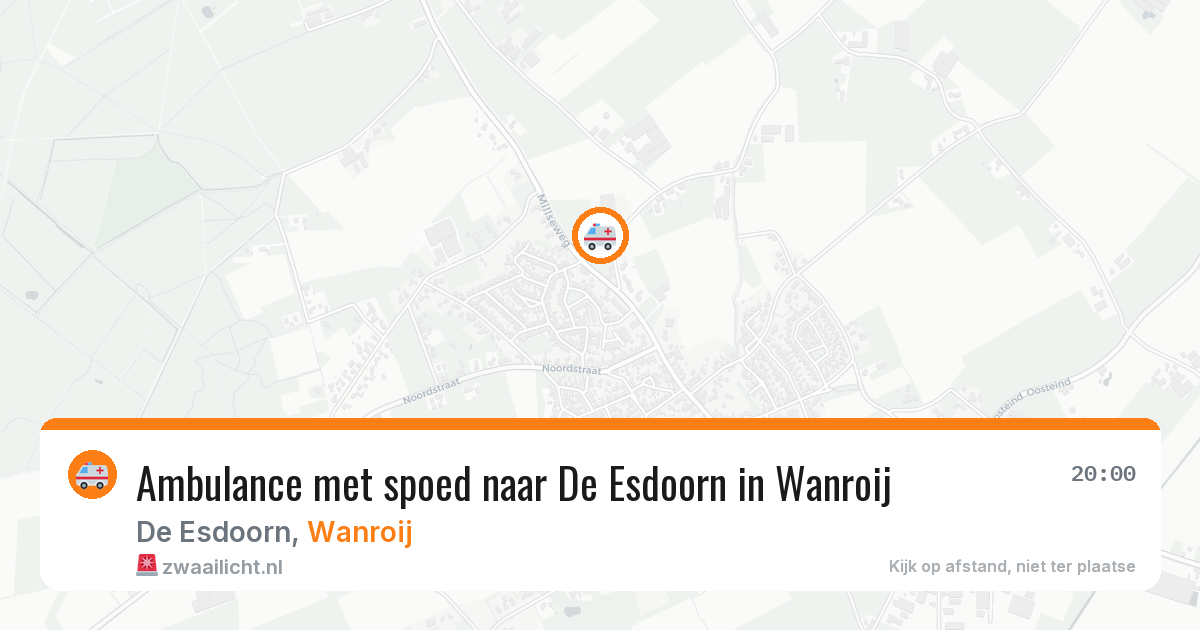 Ambulance met spoed naar De Esdoorn in Wanroij — 23 mei 2026