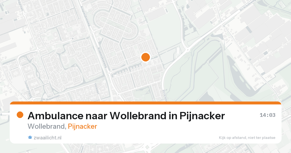 Ambulance naar Wollebrand in Pijnacker — 17 aug 2026