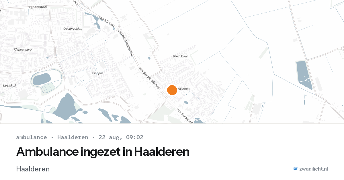 Ambulance ingezet in Haalderen — 22 aug 2026