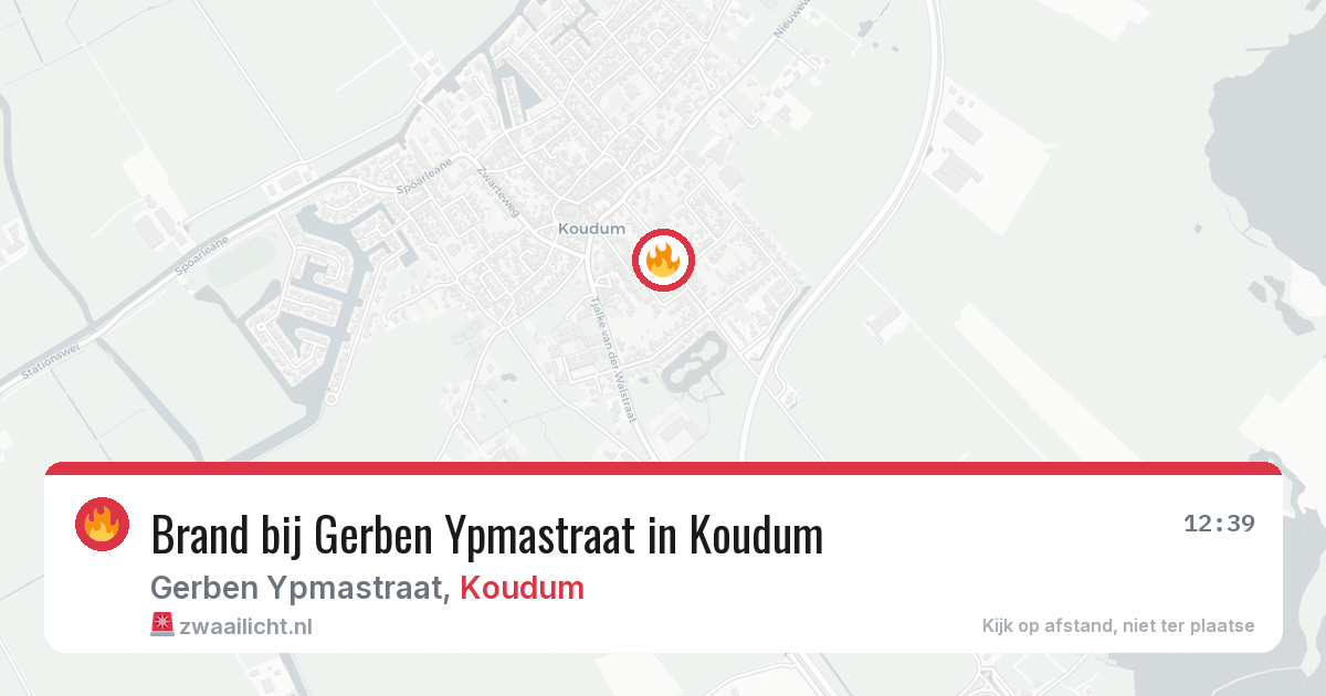 Brand bij Gerben Ypmastraat in Koudum — 31 mrt 2026