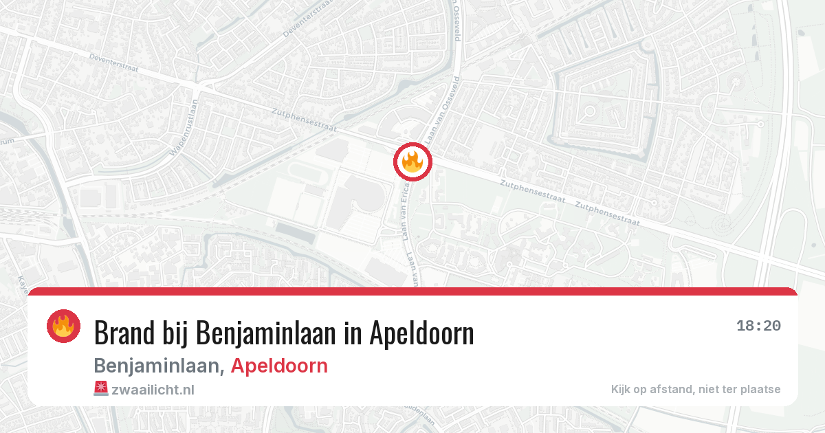 Brand bij Benjaminlaan in Apeldoorn — 23 jun 2026