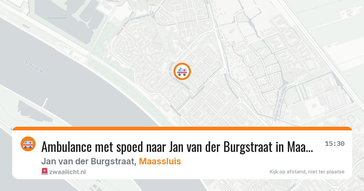 Ambulance met spoed naar Jan van der Burgstraat in Maassluis — 25 mei 2026