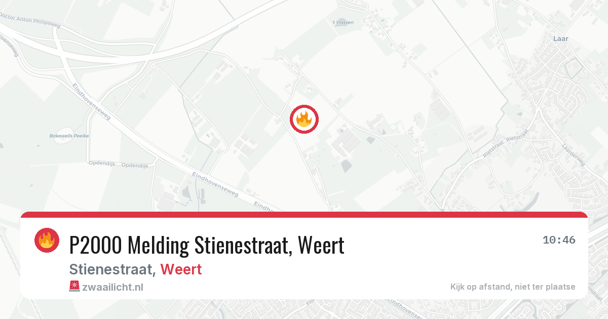 P2000 Melding Stienestraat, Weert — 9 jul 2026