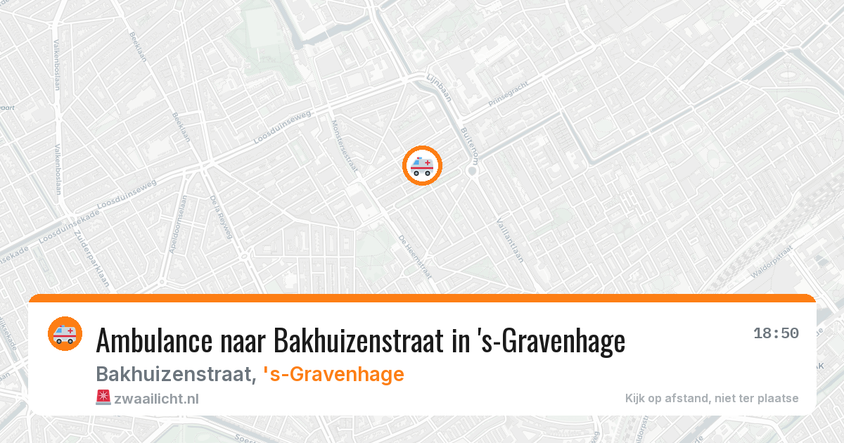 Ambulance naar Bakhuizenstraat in 's-Gravenhage — 9 jun 2026