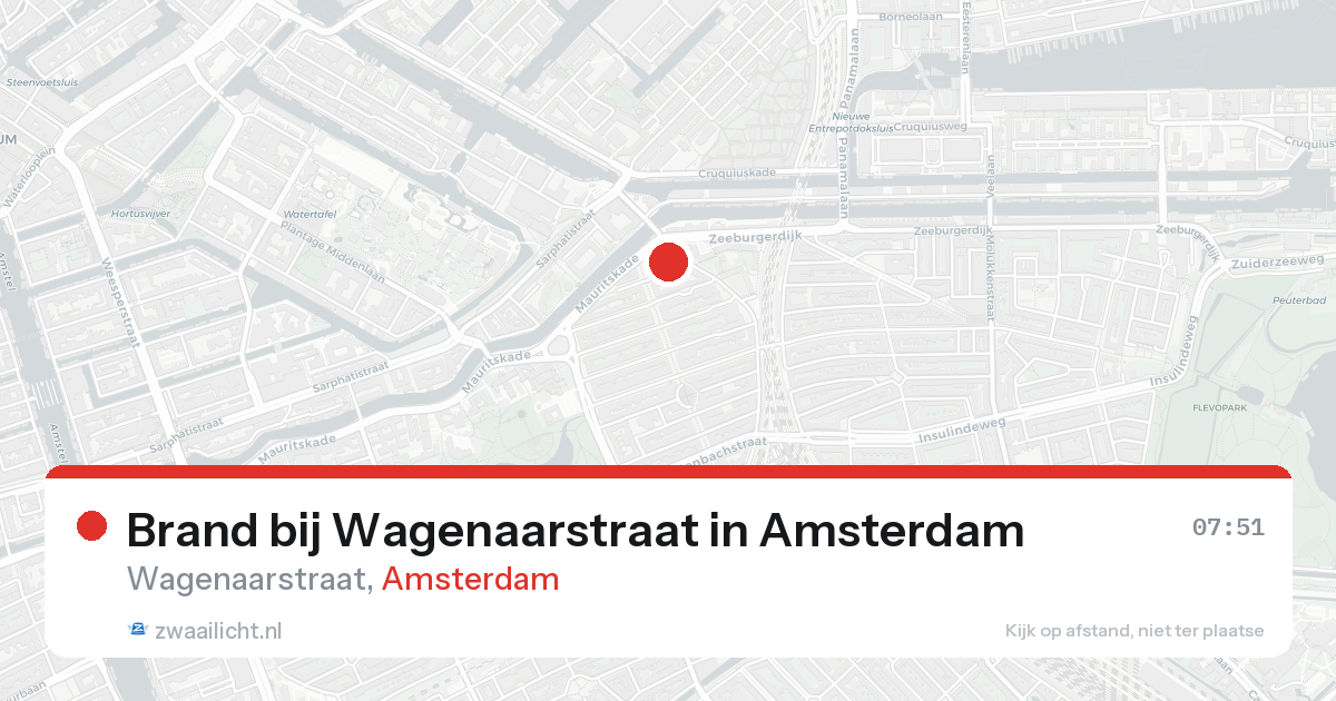 Brand bij Wagenaarstraat in Amsterdam — 21 aug 2026