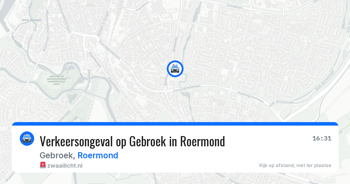 Verkeersongeval op Gebroek in Roermond — 22 jun 2026