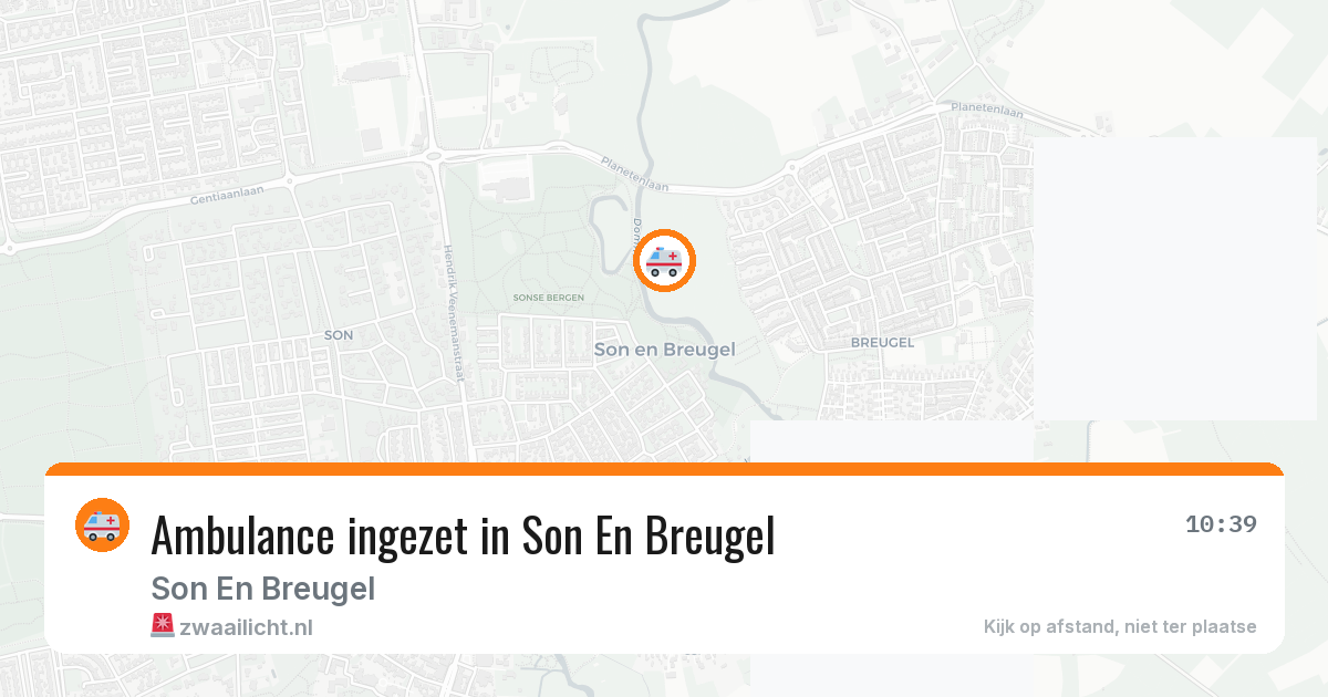 Ambulance ingezet in Son En Breugel — 31 jul 2026
