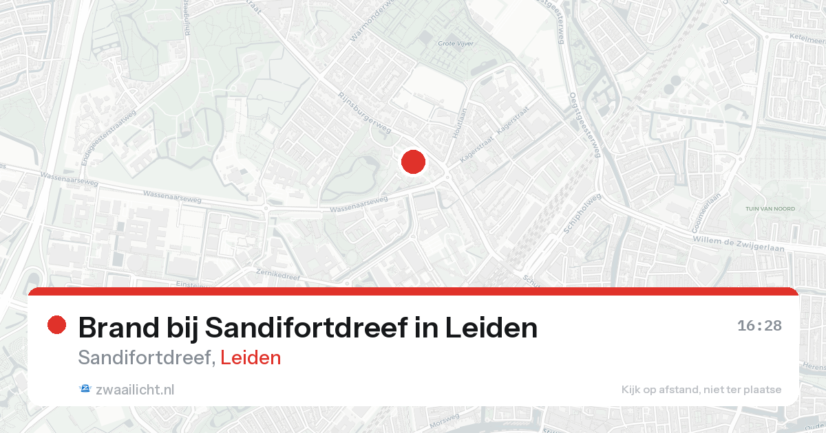 Brand bij Sandifortdreef in Leiden — 11 mei 2026