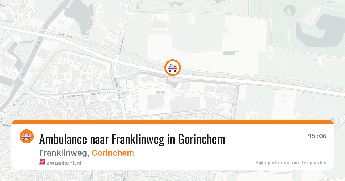 Ambulance naar Franklinweg in Gorinchem — 14 aug 2026