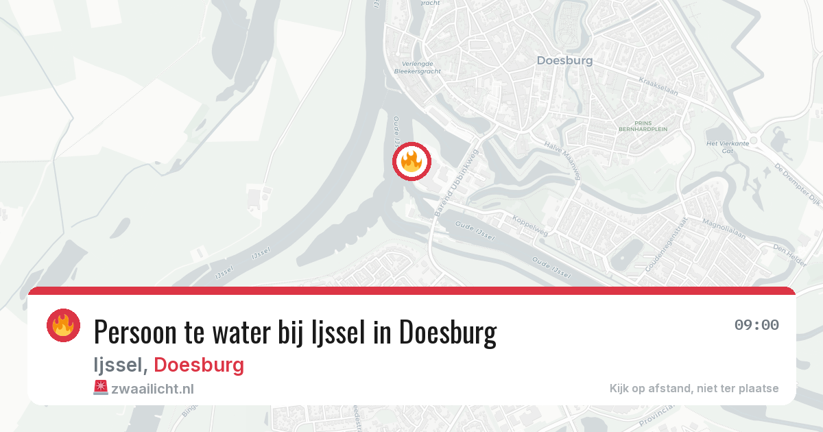 Persoon te water bij Ijssel in Doesburg — 23 jun 2026