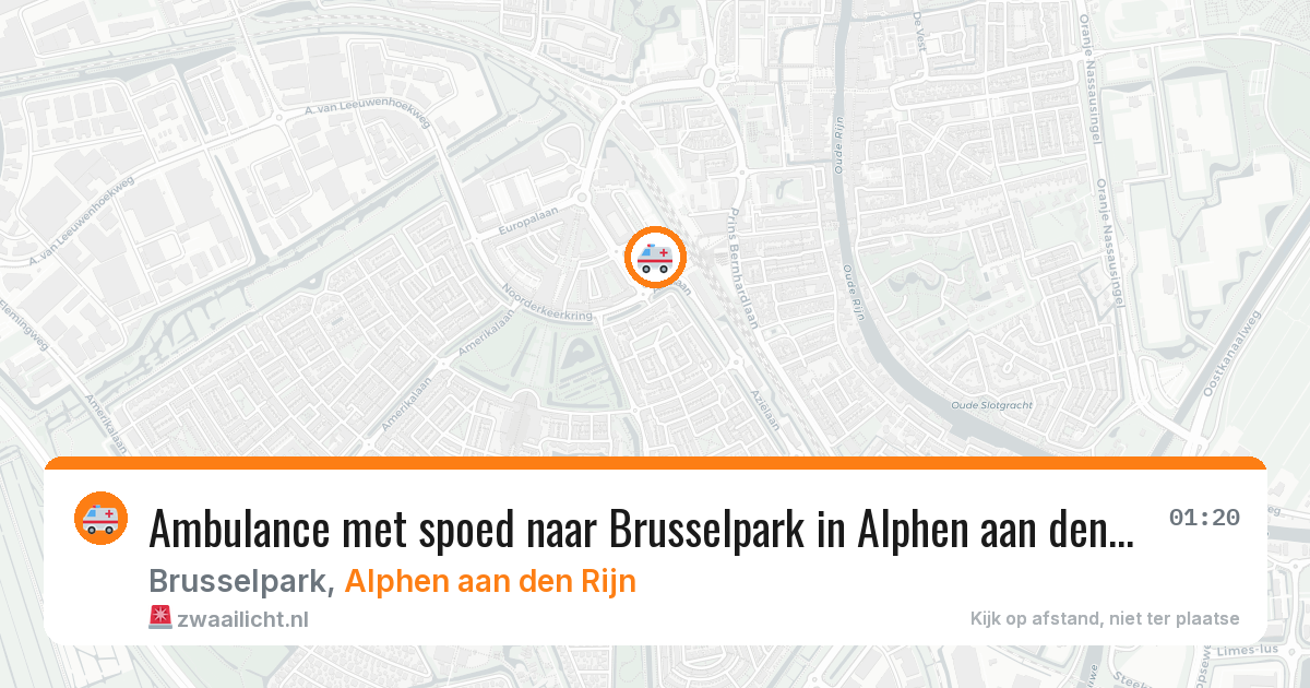 Ambulance met spoed naar Brusselpark in Alphen aan den Rijn — 25 jan 2026