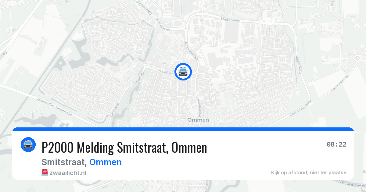 P2000 Melding Smitstraat, Ommen — 25 jun 2026