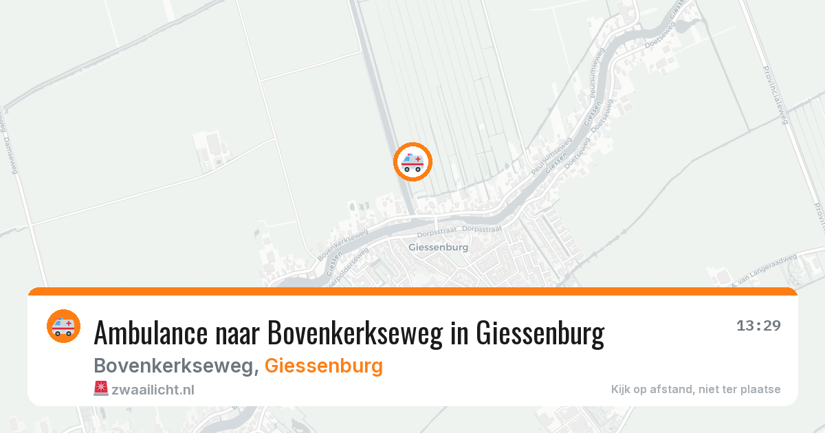 Ambulance naar Bovenkerkseweg in Giessenburg — 5 aug 2026