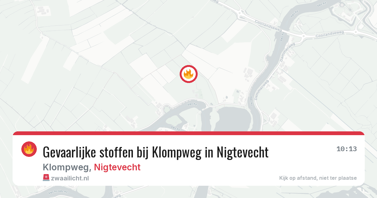 Gevaarlijke stoffen bij Klompweg in Nigtevecht — 30 jul 2026
