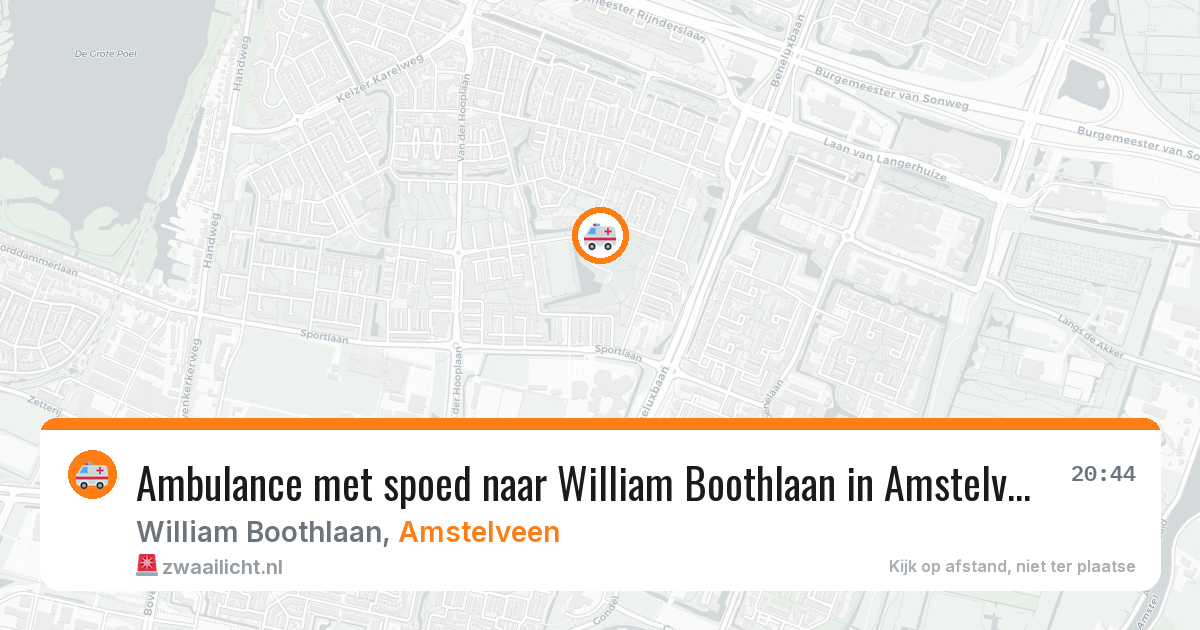 Ambulance met spoed naar William Boothlaan in Amstelveen — 8 apr 2026