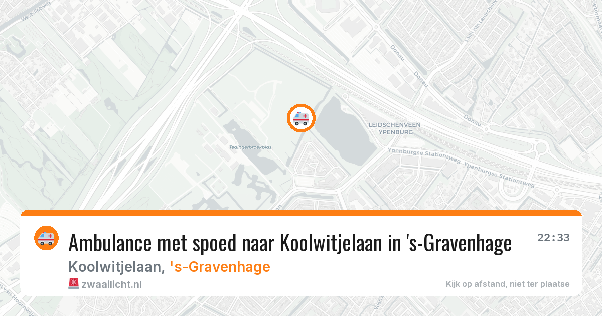 Ambulance met spoed naar Koolwitjelaan in 's-Gravenhage — 14 aug 2026