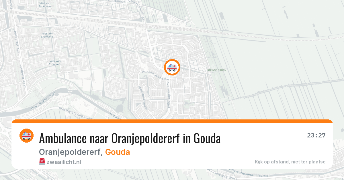Ambulance naar Oranjepoldererf in Gouda — 6 aug 2026