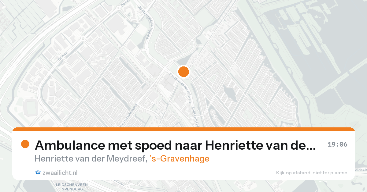 Ambulance met spoed naar Henriette van der Meydreef in 's-Gravenhage — 23 mrt 2026