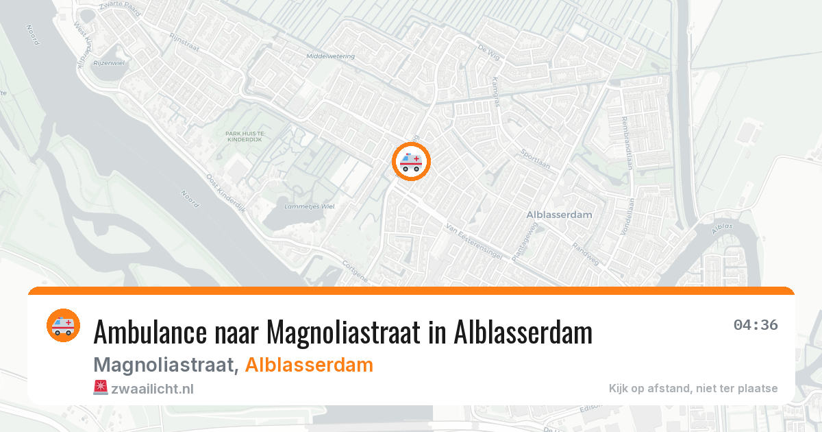 Ambulance naar Magnoliastraat in Alblasserdam — 12 aug 2026