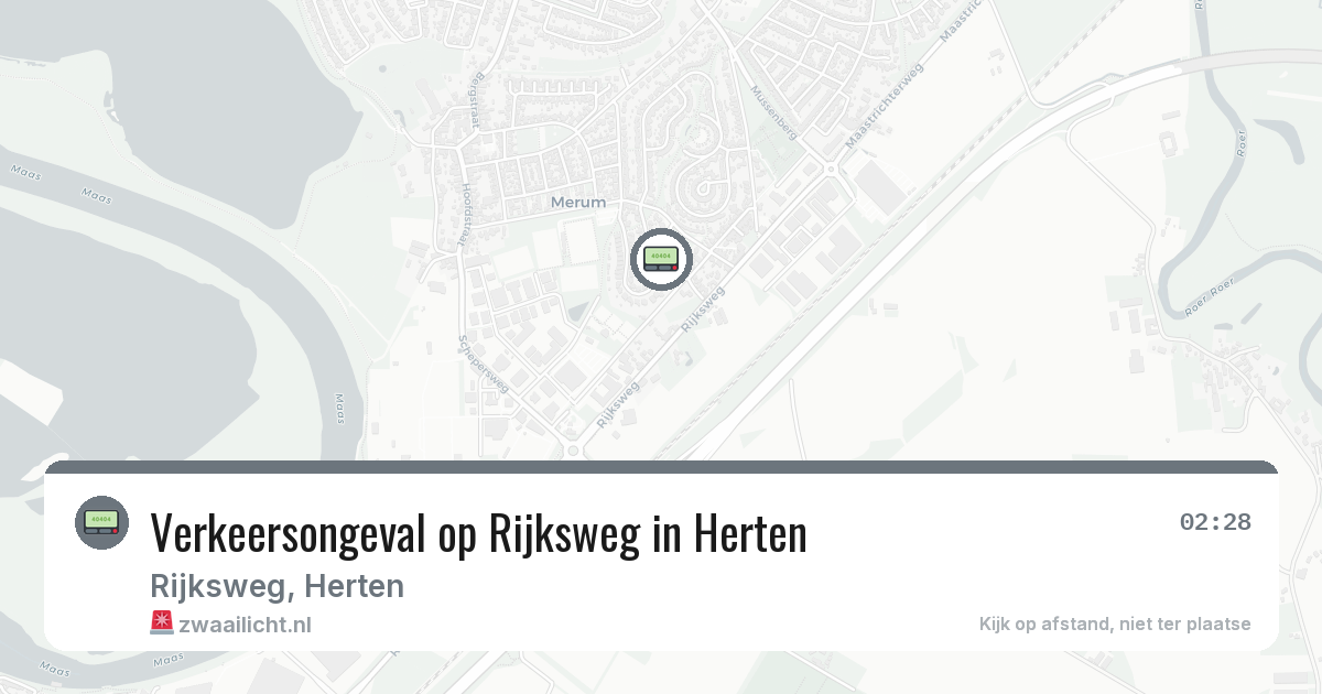 Verkeersongeval op Rijksweg in Herten — 28 jun 2026
