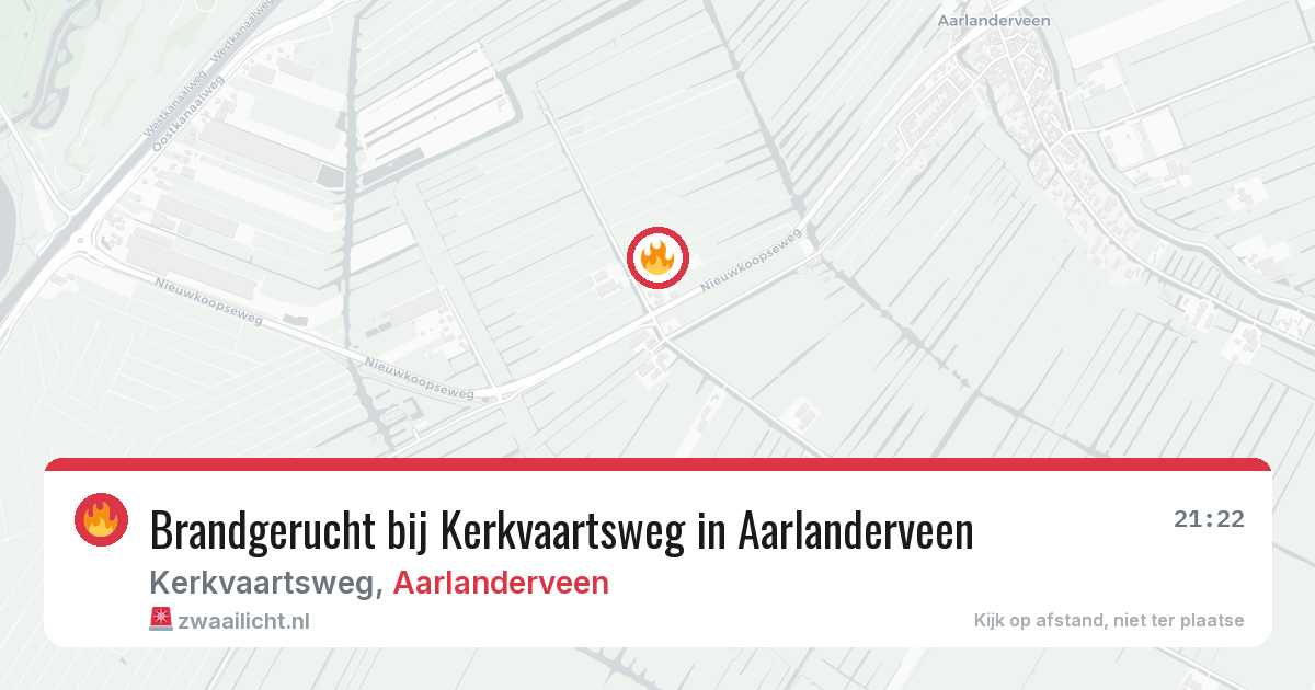 Brandgerucht bij Kerkvaartsweg in Aarlanderveen — 10 apr 2026