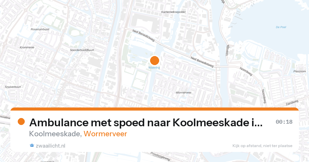 Ambulance met spoed naar Koolmeeskade in Wormerveer — 3 jun 2026