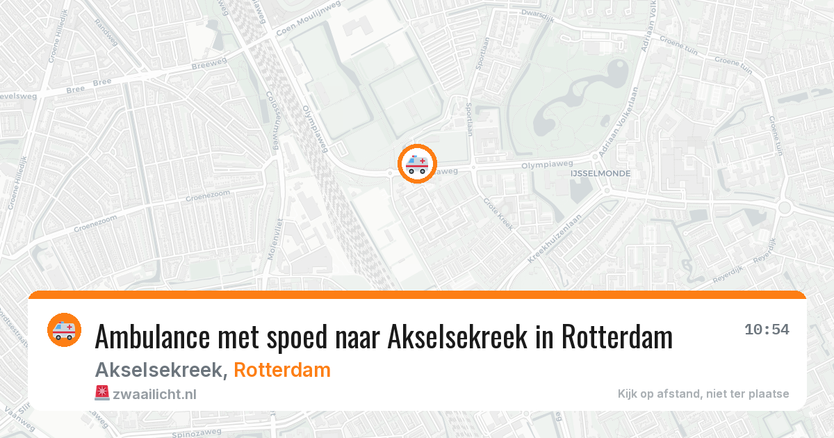 Ambulance met spoed naar Akselsekreek in Rotterdam — 26 mei 2026