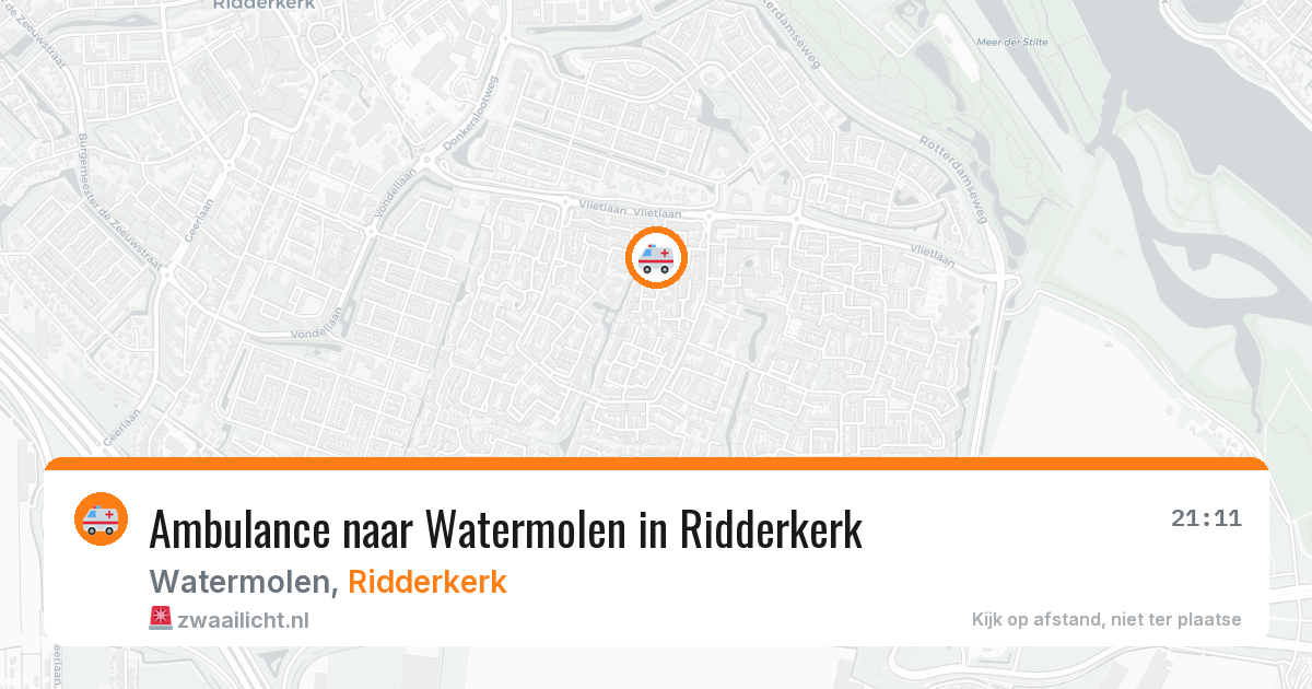 Ambulance naar Watermolen in Ridderkerk — 29 mei 2026