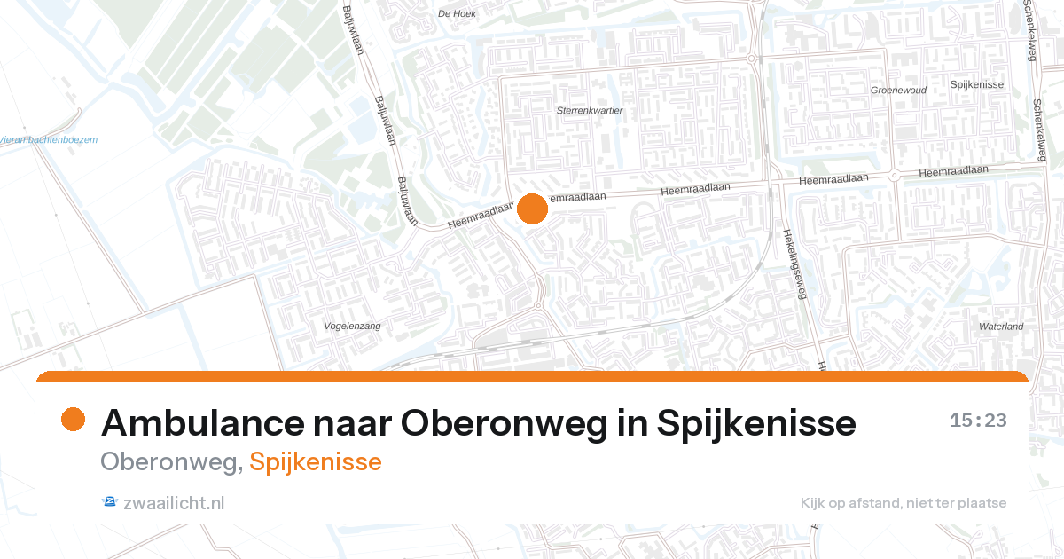 Ambulance naar Oberonweg in Spijkenisse — 17 jul 2026