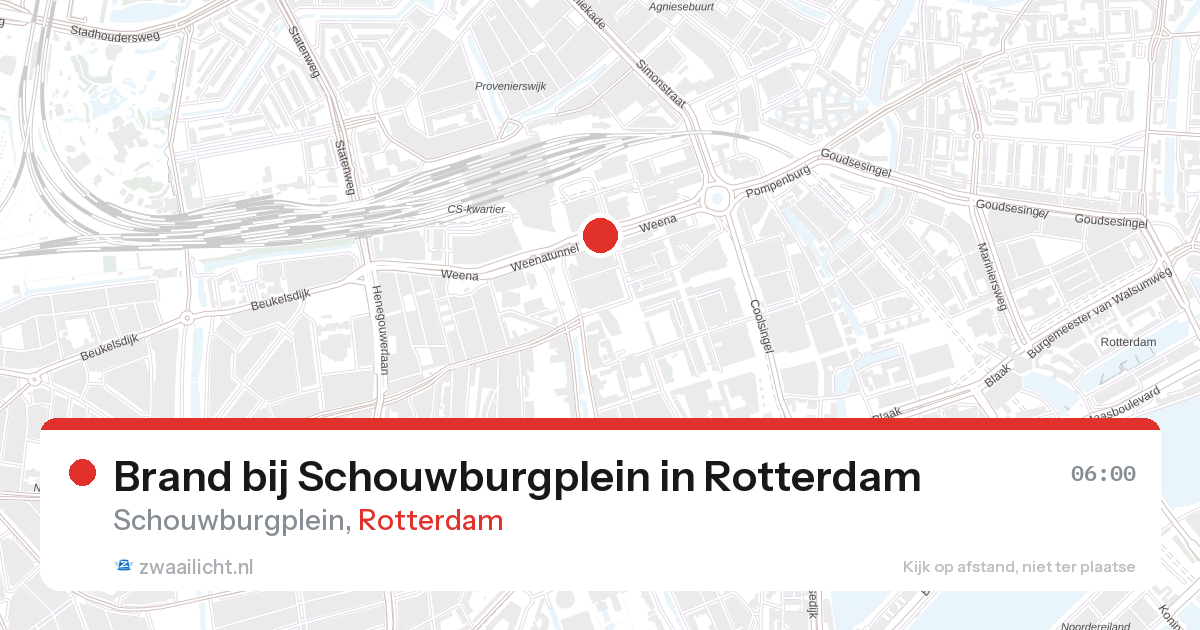 Brand bij Schouwburgplein in Rotterdam — 27 aug 2026