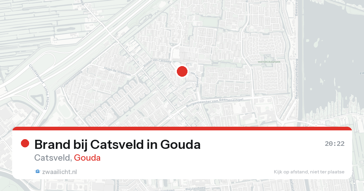 Brand bij Catsveld in Gouda — 21 aug 2026