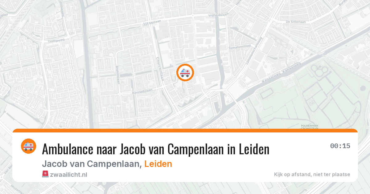 Ambulance naar Jacob van Campenlaan in Leiden — 17 mei 2026