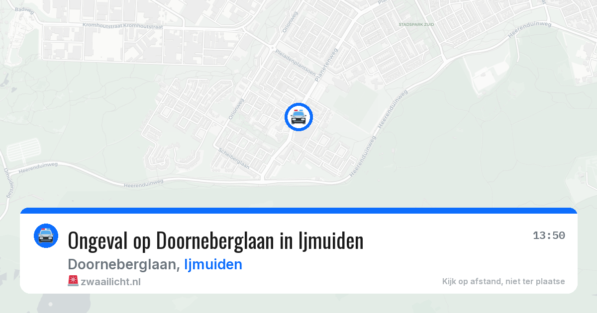 Ongeval op Doorneberglaan in Ijmuiden — 16 jun 2026