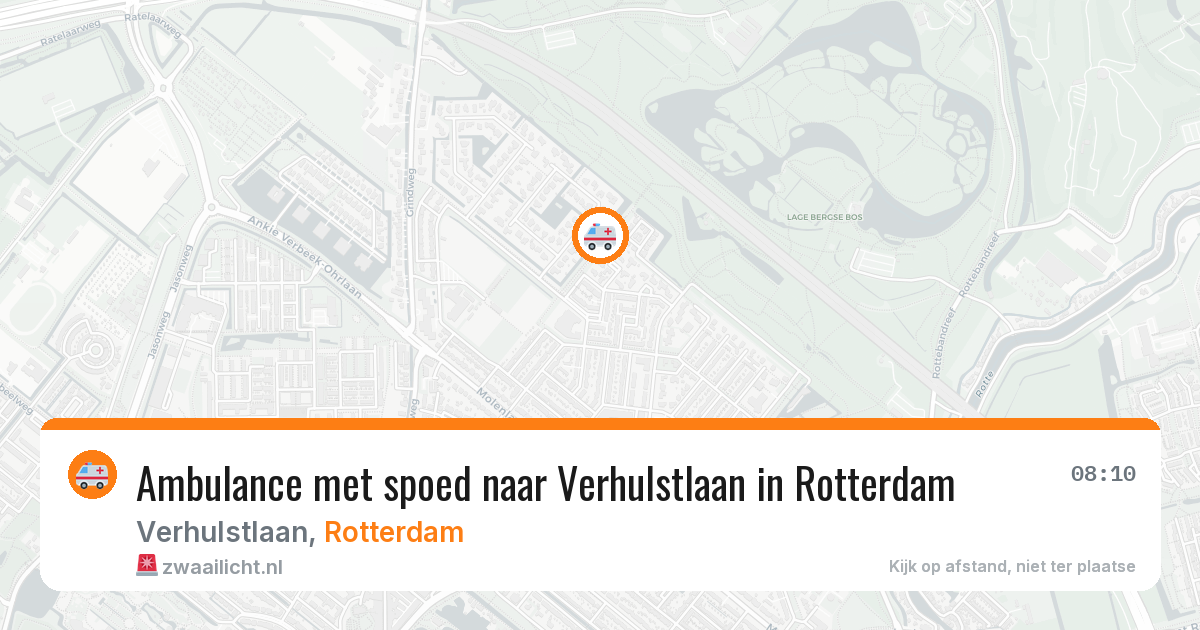 Ambulance met spoed naar Verhulstlaan in Rotterdam — 21 mei 2026