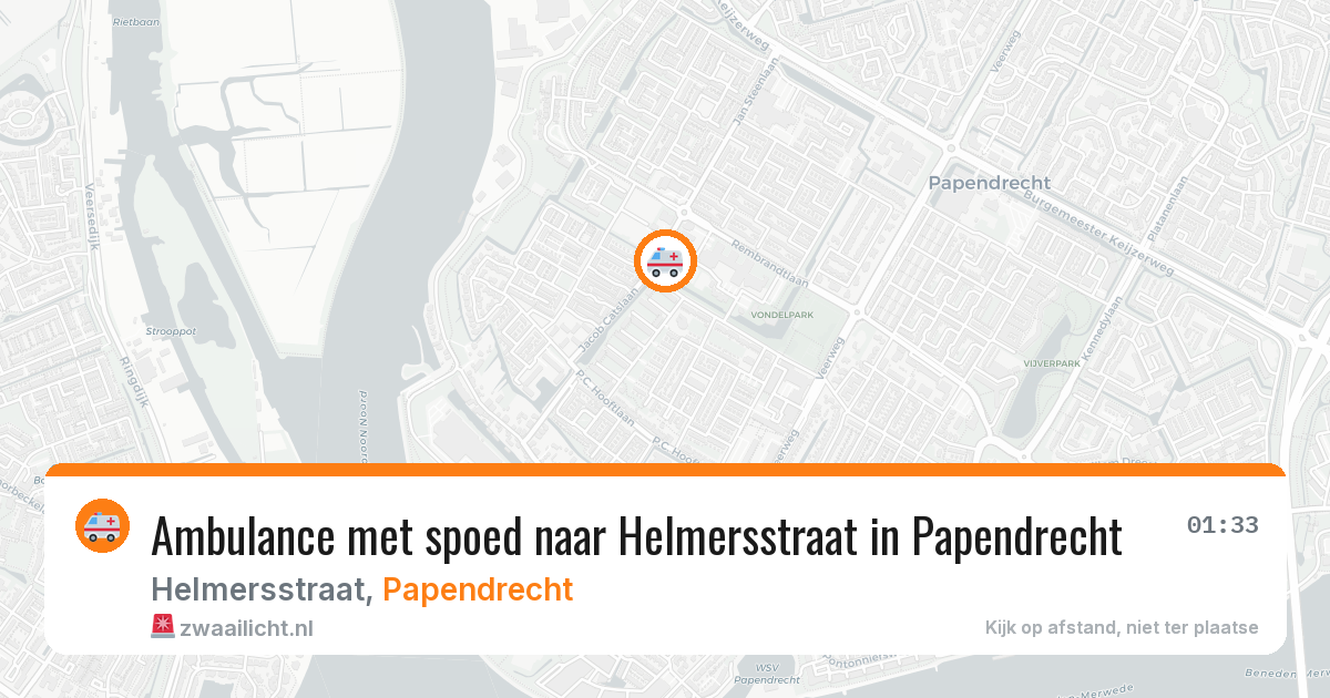 Ambulance met spoed naar Helmersstraat in Papendrecht — 10 feb 2026