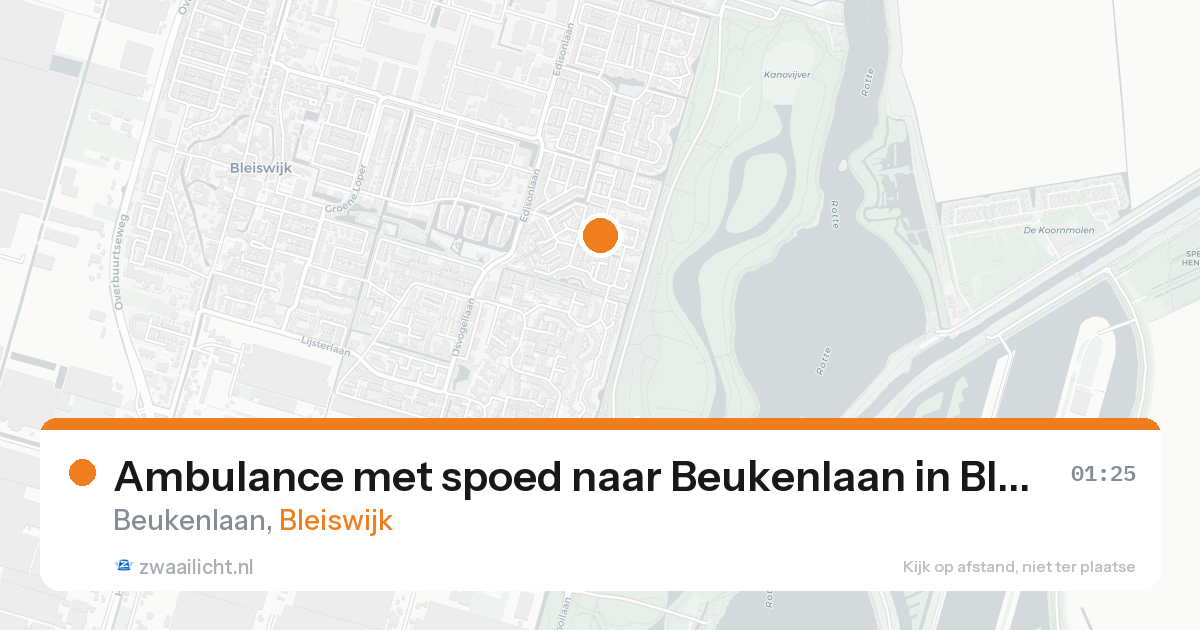 Ambulance met spoed naar Beukenlaan in Bleiswijk — 18 aug 2026