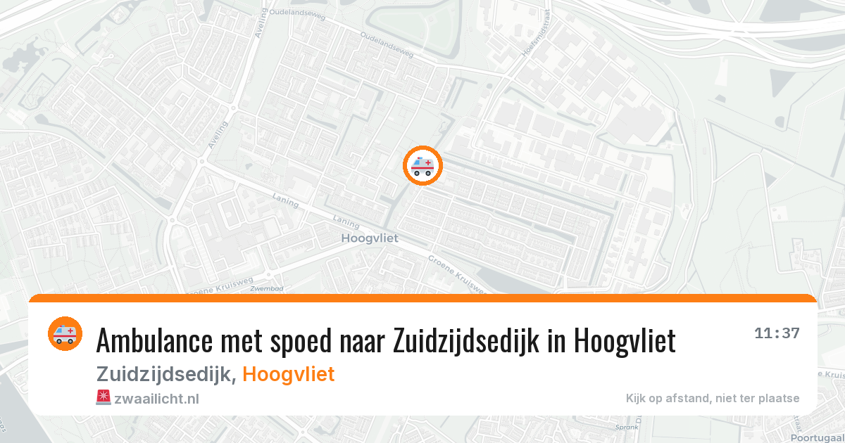 Ambulance met spoed naar Zuidzijdsedijk in Hoogvliet — 31 mei 2026
