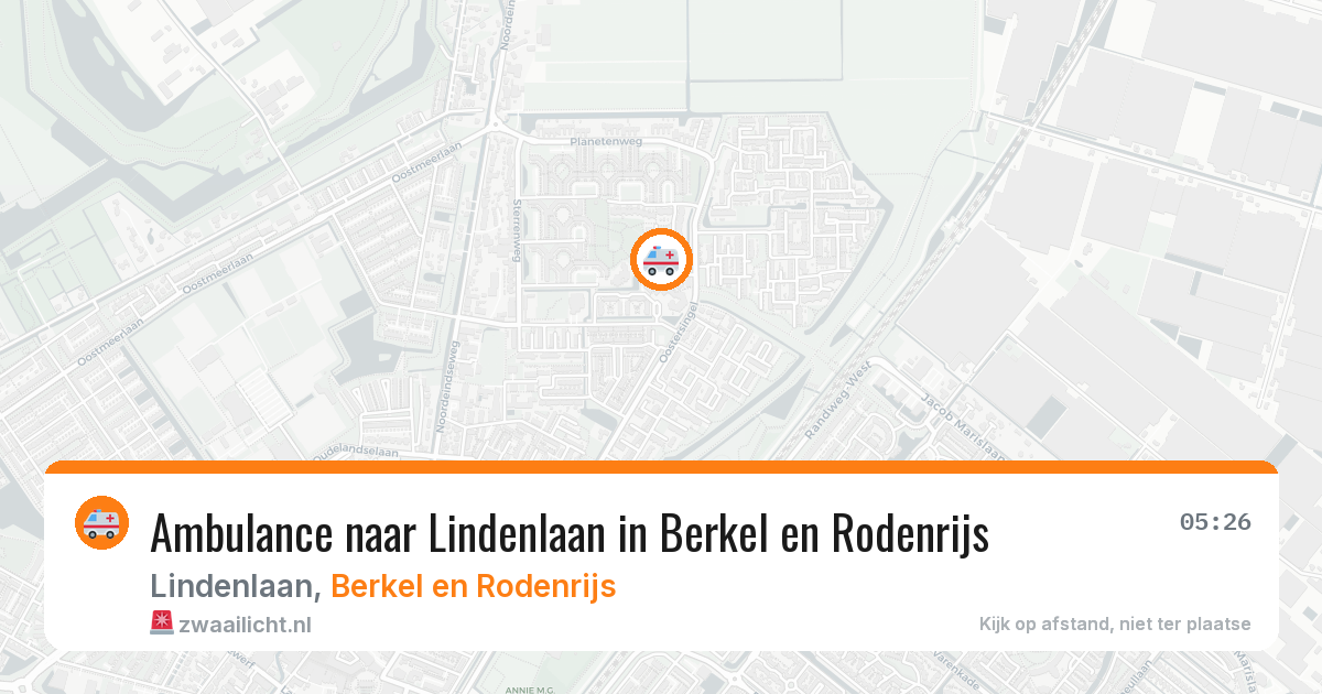 Ambulance naar Lindenlaan in Berkel en Rodenrijs — 13 mei 2026