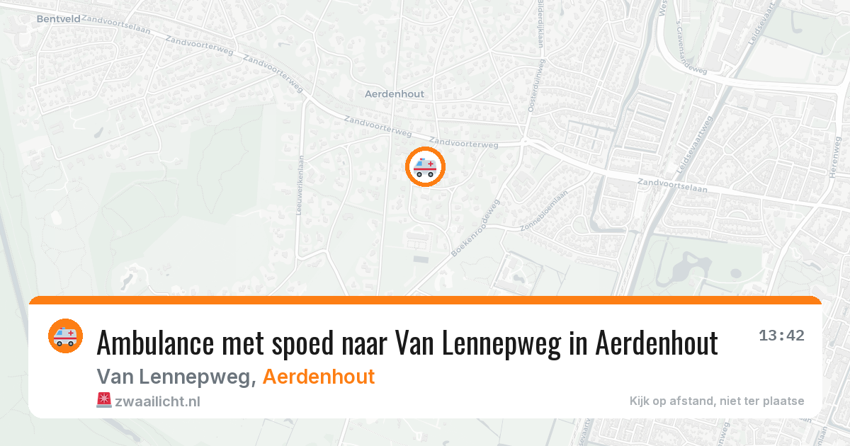 Ambulance met spoed naar Van Lennepweg in Aerdenhout — 20 jun 2026