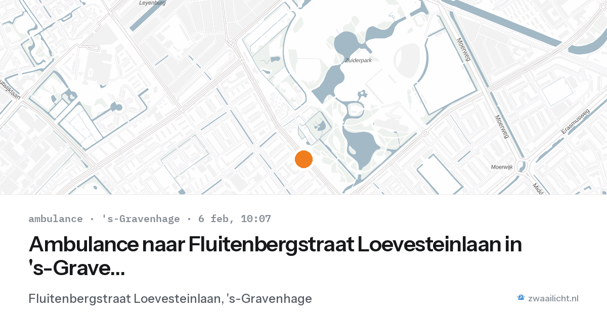 Ambulance naar Fluitenbergstraat Loevesteinlaan in 's-Gravenhage — 6 feb 2026