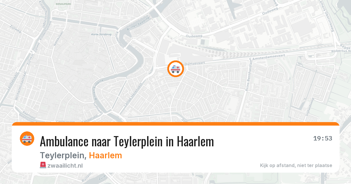 Ambulance naar Teylerplein in Haarlem — 13 aug 2026